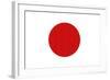 Japan Country Flag - Letterpress-Lantern Press-Framed Art Print