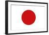 Japan Country Flag - Letterpress-Lantern Press-Framed Art Print