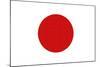 Japan Country Flag - Letterpress-Lantern Press-Mounted Art Print