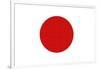 Japan Country Flag - Letterpress-Lantern Press-Framed Art Print