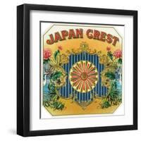 Japan Crest Brand Cigar Box Label-Lantern Press-Framed Art Print