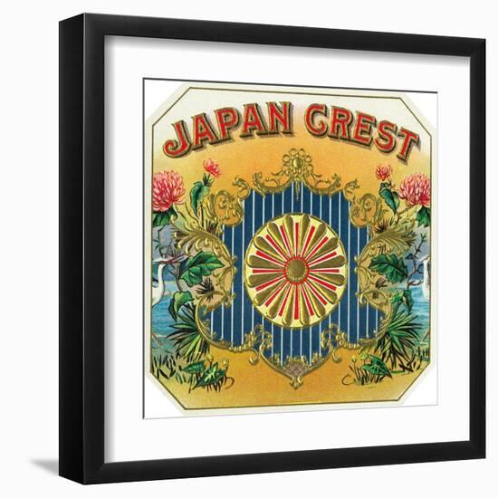 Japan Crest Brand Cigar Box Label-Lantern Press-Framed Art Print