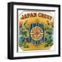 Japan Crest Brand Cigar Box Label-Lantern Press-Framed Art Print