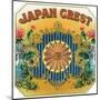 Japan Crest Brand Cigar Box Label-Lantern Press-Mounted Art Print