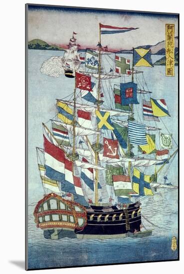 Japan: Dutch Ship-null-Mounted Giclee Print