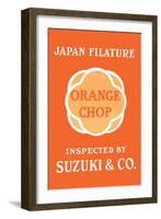 Japan Filature, Orange Chop, Suzuki & Co.-null-Framed Art Print