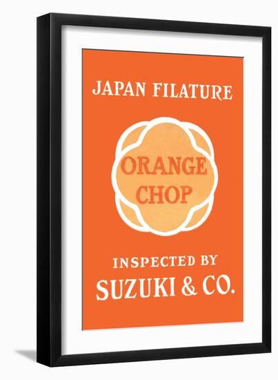 Japan Filature, Orange Chop, Suzuki & Co.-null-Framed Art Print