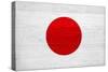 Japan Flag Design with Wood Patterning - Flags of the World Series-Philippe Hugonnard-Stretched Canvas