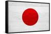 Japan Flag Design with Wood Patterning - Flags of the World Series-Philippe Hugonnard-Framed Stretched Canvas