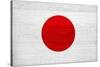 Japan Flag Design with Wood Patterning - Flags of the World Series-Philippe Hugonnard-Stretched Canvas