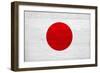 Japan Flag Design with Wood Patterning - Flags of the World Series-Philippe Hugonnard-Framed Art Print