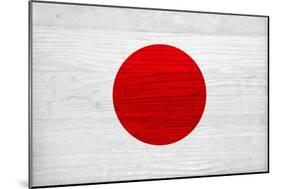 Japan Flag Design with Wood Patterning - Flags of the World Series-Philippe Hugonnard-Mounted Art Print