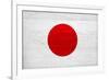 Japan Flag Design with Wood Patterning - Flags of the World Series-Philippe Hugonnard-Framed Art Print