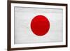 Japan Flag Design with Wood Patterning - Flags of the World Series-Philippe Hugonnard-Framed Art Print