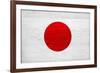 Japan Flag Design with Wood Patterning - Flags of the World Series-Philippe Hugonnard-Framed Art Print