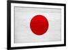 Japan Flag Design with Wood Patterning - Flags of the World Series-Philippe Hugonnard-Framed Art Print