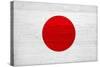 Japan Flag Design with Wood Patterning - Flags of the World Series-Philippe Hugonnard-Stretched Canvas