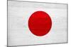 Japan Flag Design with Wood Patterning - Flags of the World Series-Philippe Hugonnard-Mounted Art Print