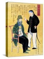 Japan: Foreigners, C. 1861-Utagawa Yoshiiku-Stretched Canvas