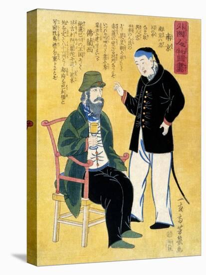 Japan: Foreigners, C. 1861-Utagawa Yoshiiku-Stretched Canvas