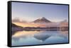 Japan, Fuji - Hakone - Izu National Park, Mt Fuji and Kawaguchi Ko Lake-Michele Falzone-Framed Stretched Canvas