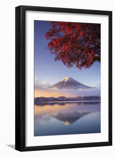 Japan, Fuji - Hakone - Izu National Park, Mt Fuji and Kawaguchi Ko Lake-Michele Falzone-Framed Premium Photographic Print