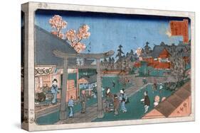 Japan: Hachiman Shrine, 1853-Kuniteru Utagawa-Stretched Canvas