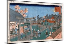 Japan: Hachiman Shrine, 1853-Kuniteru Utagawa-Mounted Giclee Print