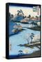 Japan: Hachiman Shrine, 1857-Ando Hiroshige-Framed Stretched Canvas