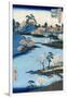 Japan: Hachiman Shrine, 1857-Ando Hiroshige-Framed Giclee Print