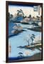 Japan: Hachiman Shrine, 1857-Ando Hiroshige-Framed Giclee Print