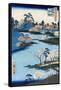 Japan: Hachiman Shrine, 1857-Ando Hiroshige-Framed Stretched Canvas