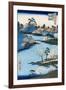 Japan: Hachiman Shrine, 1857-Ando Hiroshige-Framed Giclee Print