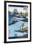 Japan: Hachiman Shrine, 1857-Ando Hiroshige-Framed Giclee Print