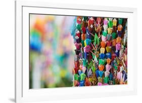 Japan Hiroshima Peace Memorial Park Colorful Paper Cranes Close-Up-Nosnibor137-Framed Photographic Print