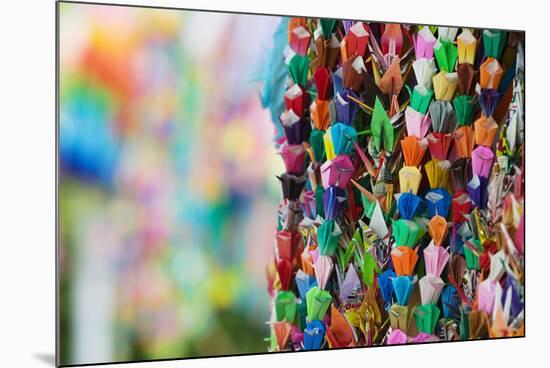 Japan Hiroshima Peace Memorial Park Colorful Paper Cranes Close-Up-Nosnibor137-Mounted Photographic Print