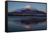 Japan, Honshu Island. Mt. Fuji and lake at sunrise.-Jaynes Gallery-Framed Stretched Canvas