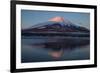 Japan, Honshu Island. Mt. Fuji and lake at sunrise.-Jaynes Gallery-Framed Photographic Print