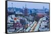 Japan, Honshu, Tokyo, Asakusa,  Nakamise Shopping Street and Sensoji Temple aka Asakusa Kannon Temp-Steve Vidler-Framed Stretched Canvas