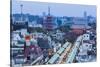 Japan, Honshu, Tokyo, Asakusa,  Nakamise Shopping Street and Sensoji Temple aka Asakusa Kannon Temp-Steve Vidler-Stretched Canvas