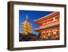 Japan, Honshu, Tokyo, Asakusa,  Sensoji Temple aka Asakusa Kannon Temple, Pagoda and Temple Gate-Steve Vidler-Framed Photographic Print