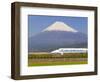 Japan, Houshu, Shinkansen (Bullet Train) Passing Mount Fuji-Gavin Hellier-Framed Photographic Print