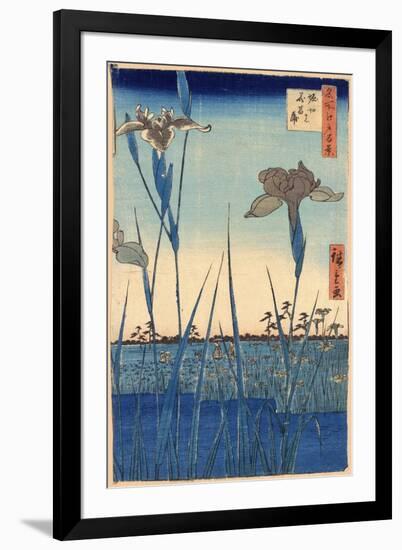 Japan: Iris Garden, 1857-Ando Hiroshige-Framed Giclee Print