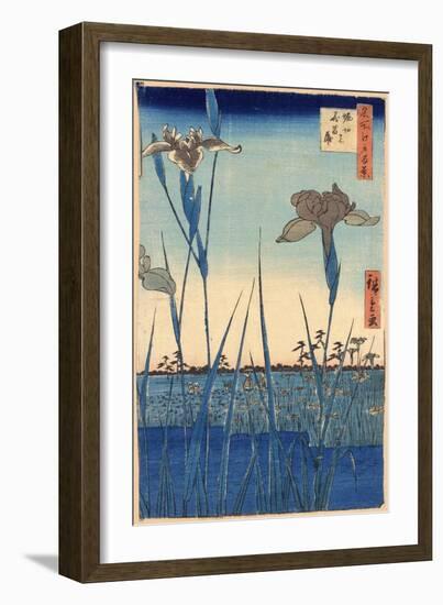 Japan: Iris Garden, 1857-Ando Hiroshige-Framed Giclee Print