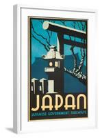 Japan Japanese Government Railways Poster-P. Irwin Brown-Framed Giclee Print