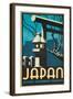 Japan Japanese Government Railways Poster-P. Irwin Brown-Framed Giclee Print