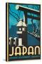 Japan Japanese Government Railways Poster-P. Irwin Brown-Stretched Canvas