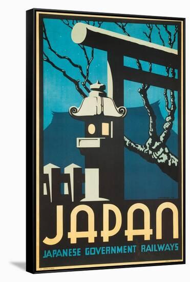 Japan Japanese Government Railways Poster-P. Irwin Brown-Framed Stretched Canvas