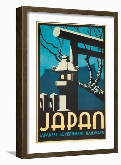 Japan Japanese Government Railways Poster-P. Irwin Brown-Framed Giclee Print