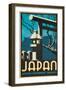 Japan Japanese Government Railways Poster-P. Irwin Brown-Framed Giclee Print